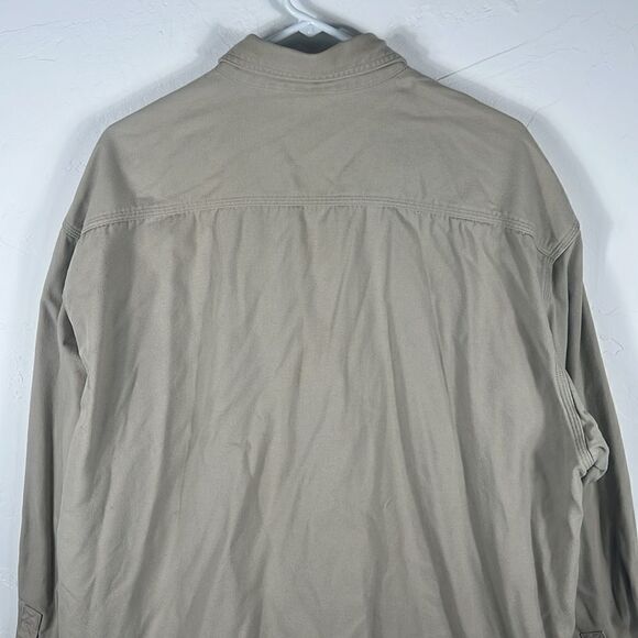 🔥🔥 Vintage CARHARTT Denim Blanket Lined Full Snap Jacket - Beige - XLT - EUC - Picture 9 of 15